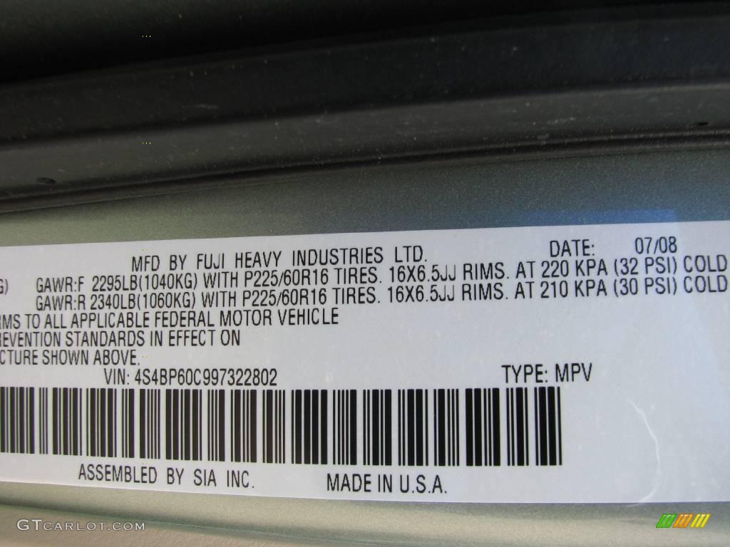 2009 Outback 2.5i Wagon - Seacrest Green Metallic / Warm Ivory photo #9