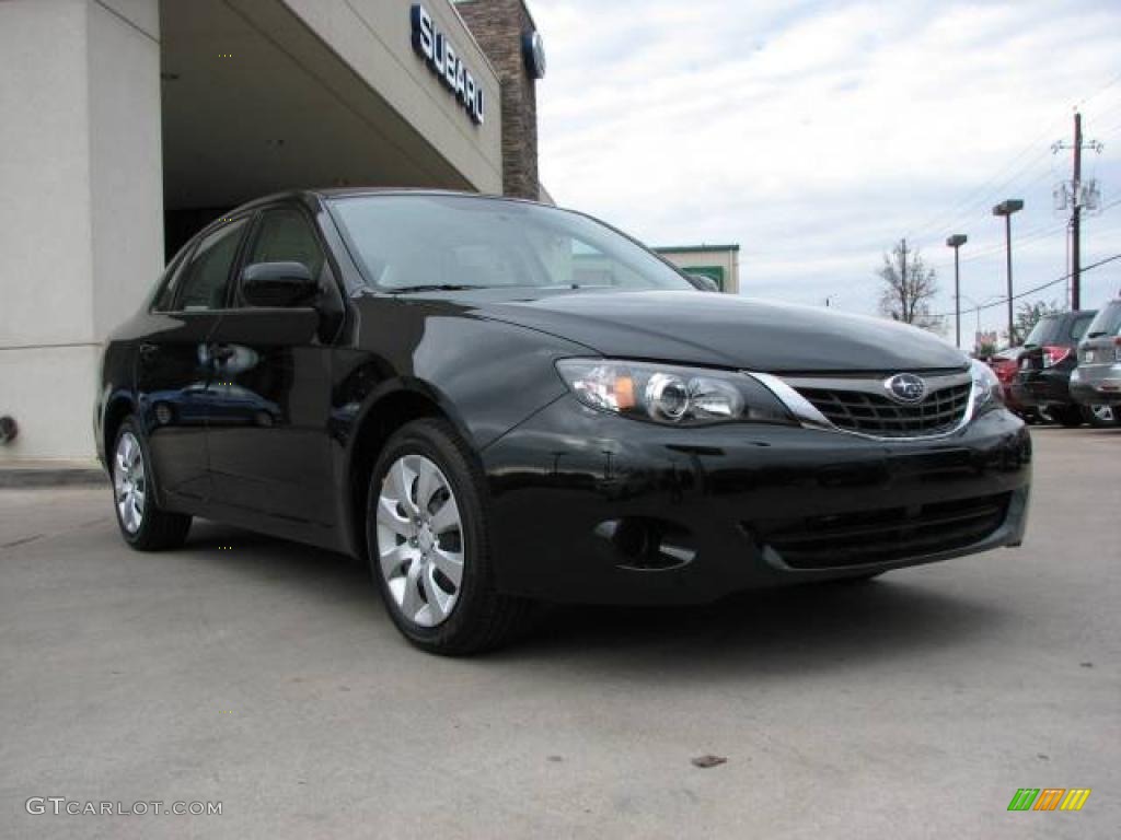 2009 Impreza 2.5i Sedan - Obsidian Black Pearl / Ivory photo #1