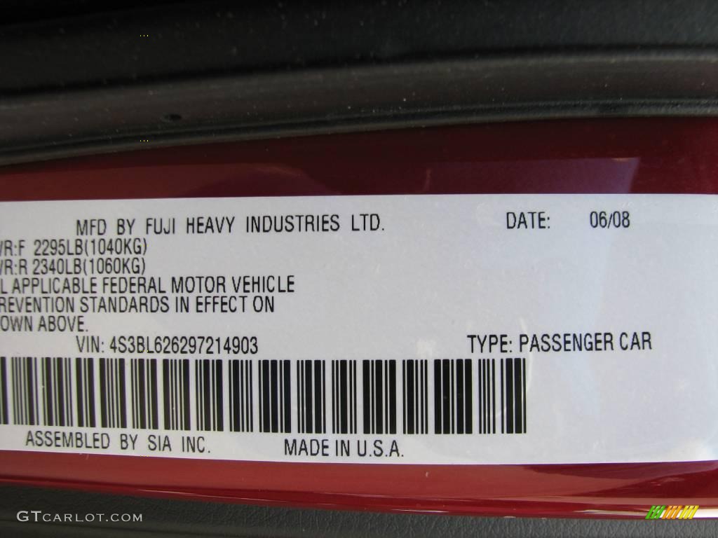 2009 Legacy 2.5i Limited Sedan - Ruby Red Pearl / Off Black photo #9