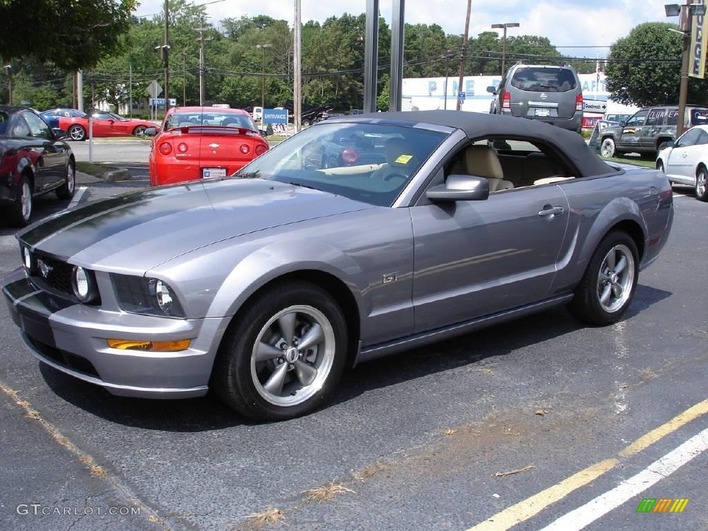 2006 Mustang GT Premium Convertible - Tungsten Grey Metallic / Light Parchment photo #7