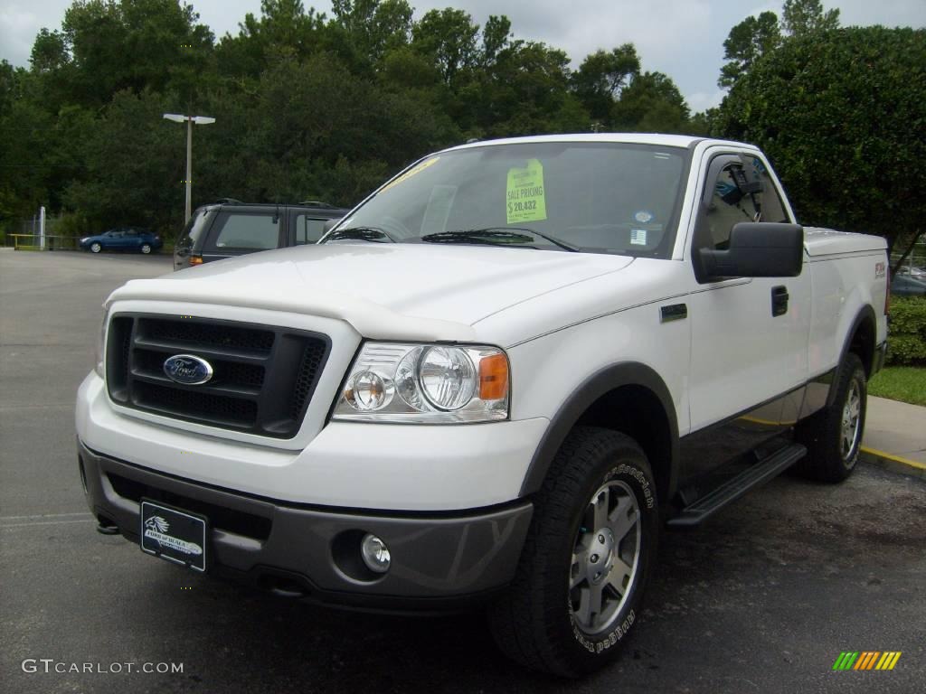 2006 F150 FX4 Regular Cab 4x4 - Oxford White / Black/Medium Flint photo #7