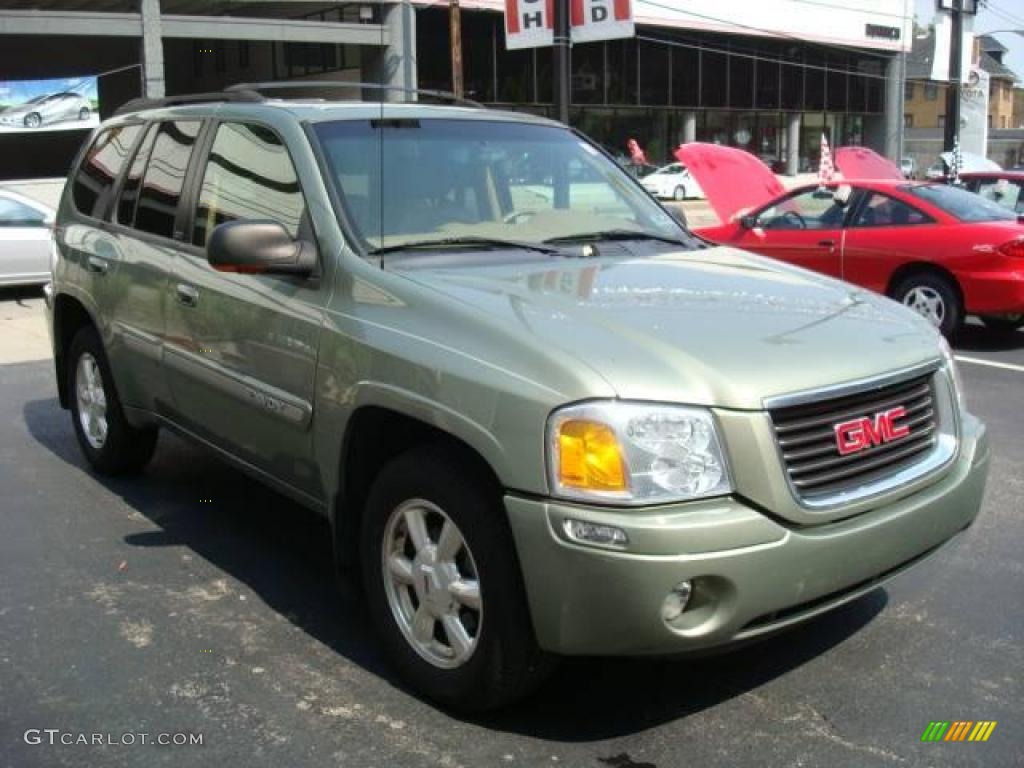 2003 Envoy SLT 4x4 - Silver Green Metallic / Light Oak photo #6