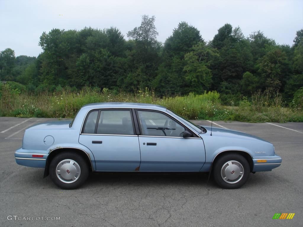 1991 Cutlass Calais Sedan - Light Sapphire Blue Metallic / Blue photo #1