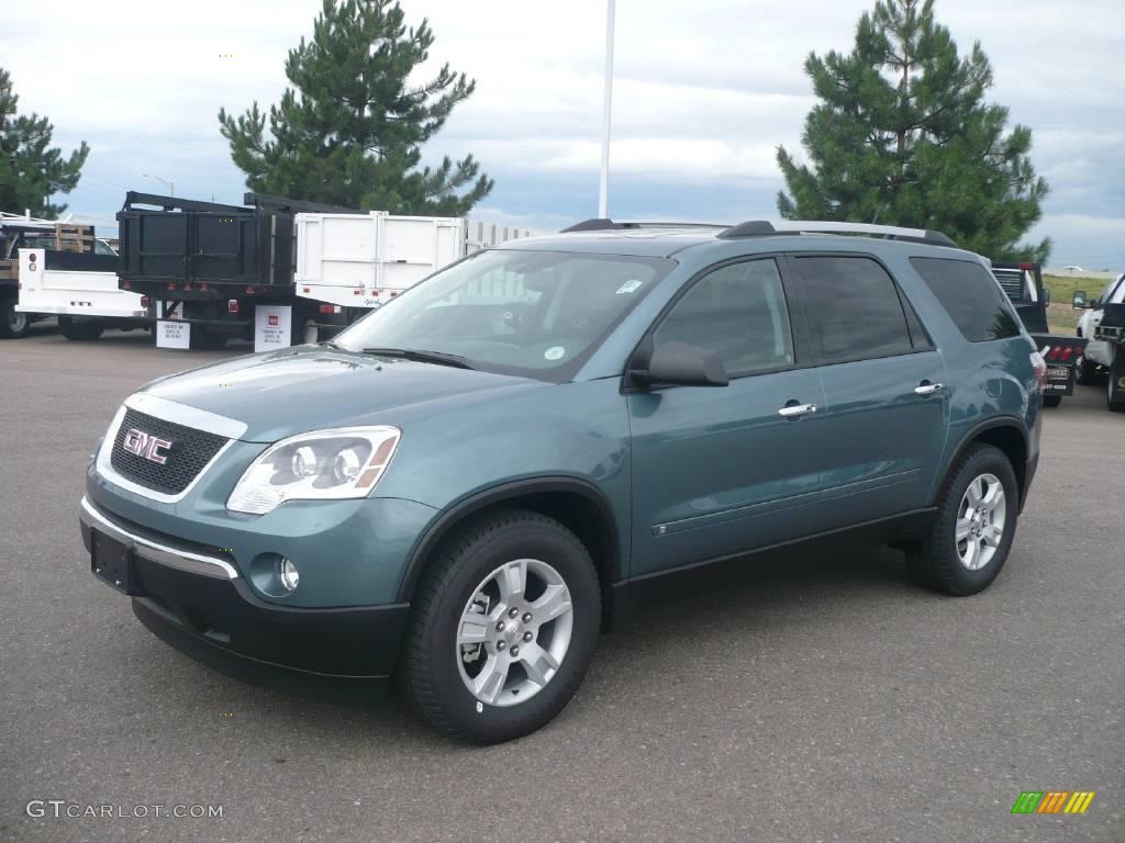 2010 Acadia SLE AWD - Silver Green Metallic / Ebony photo #3