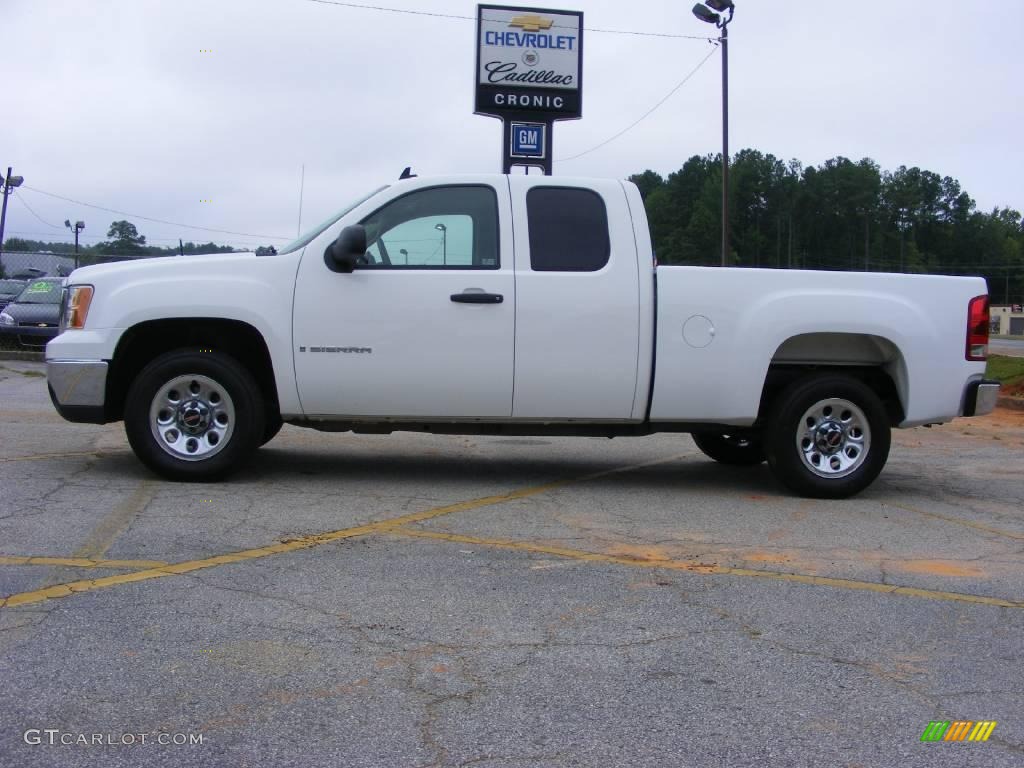 2008 Sierra 1500 Extended Cab - Summit White / Dark Titanium photo #1