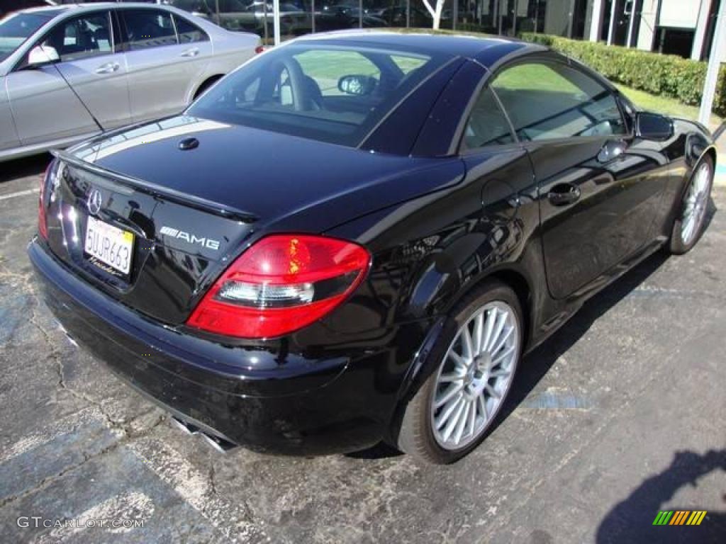 2006 SLK 55 AMG Roadster - Black / Black photo #8