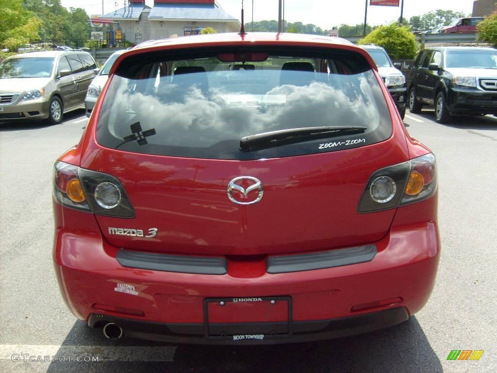 2005 MAZDA3 s Hatchback - Velocity Red Mica / Black/Red photo #3