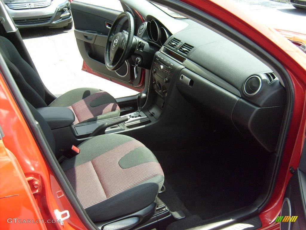 2005 MAZDA3 s Hatchback - Velocity Red Mica / Black/Red photo #13
