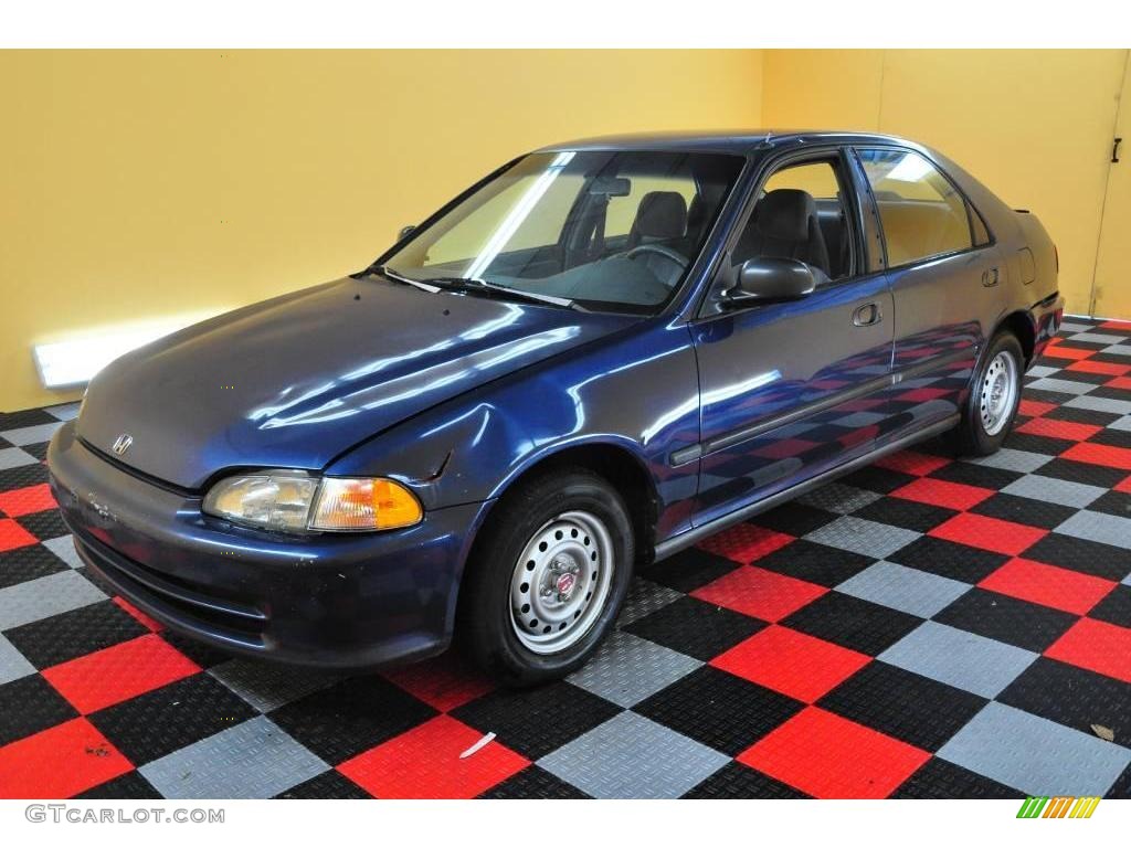 1994 Civic DX Sedan - Harvard Blue Pearl / Dark Grey photo #3