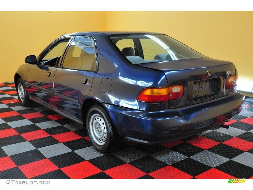 1994 Civic DX Sedan - Harvard Blue Pearl / Dark Grey photo #4