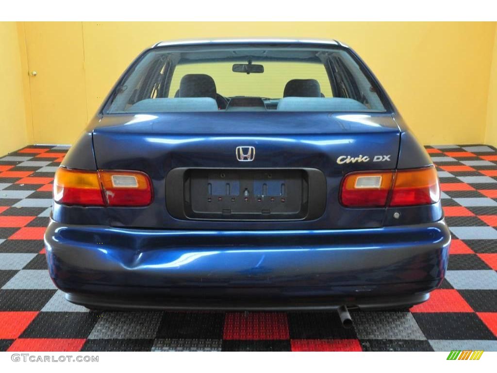 1994 Civic DX Sedan - Harvard Blue Pearl / Dark Grey photo #5