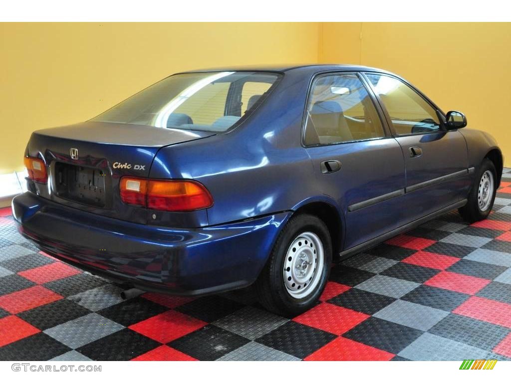1994 Civic DX Sedan - Harvard Blue Pearl / Dark Grey photo #6