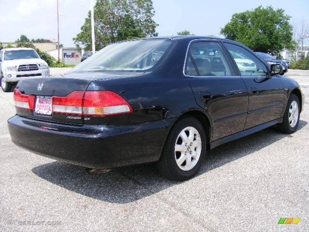 2002 Accord EX Sedan - Nighthawk Black Pearl / Quartz Gray photo #2