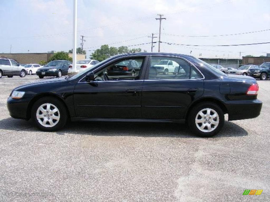 2002 Accord EX Sedan - Nighthawk Black Pearl / Quartz Gray photo #5