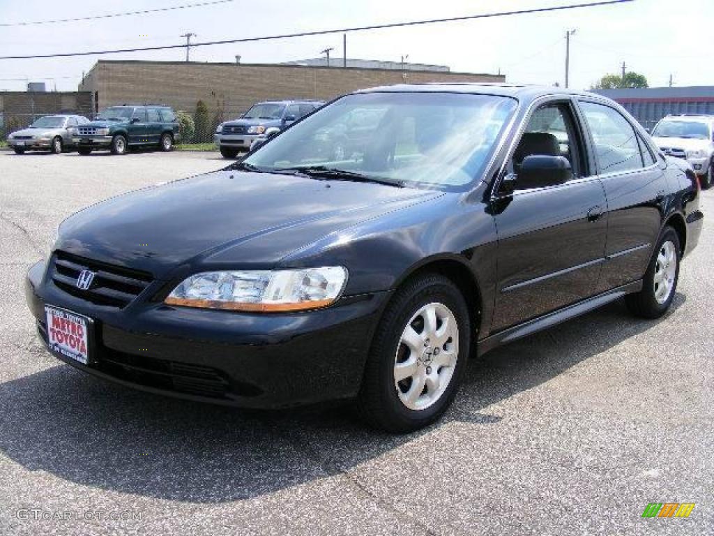 2002 Accord EX Sedan - Nighthawk Black Pearl / Quartz Gray photo #6