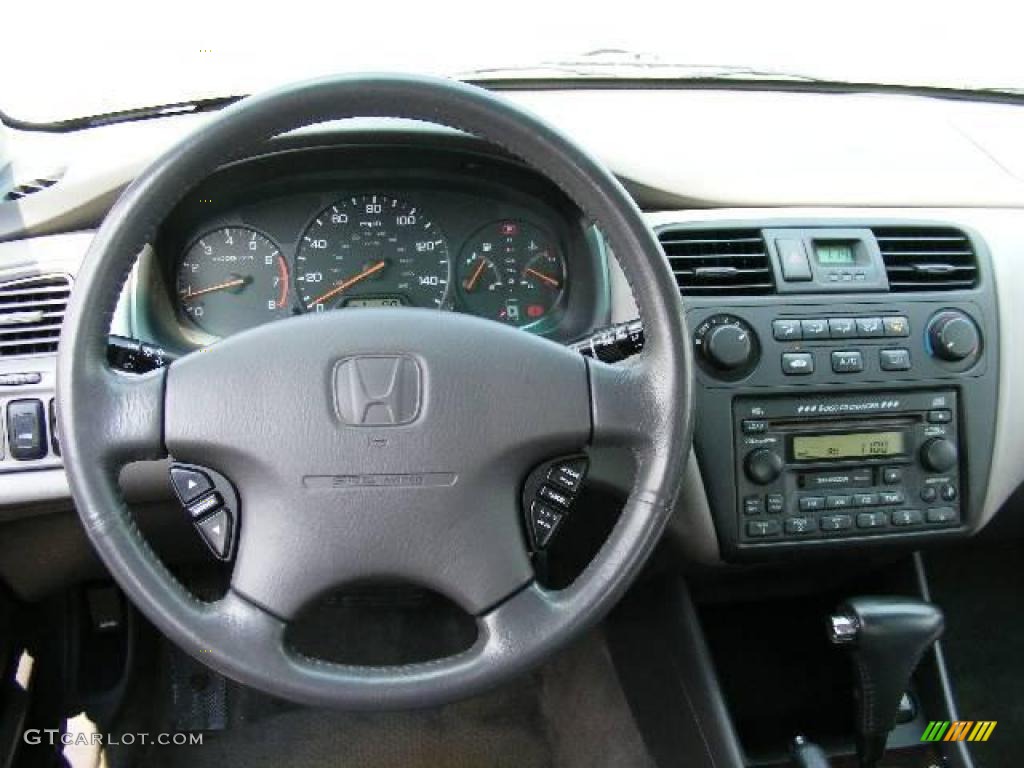 2002 Accord EX Sedan - Nighthawk Black Pearl / Quartz Gray photo #13