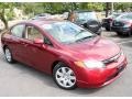 2007 Tango Red Pearl Honda Civic LX Sedan  photo #3