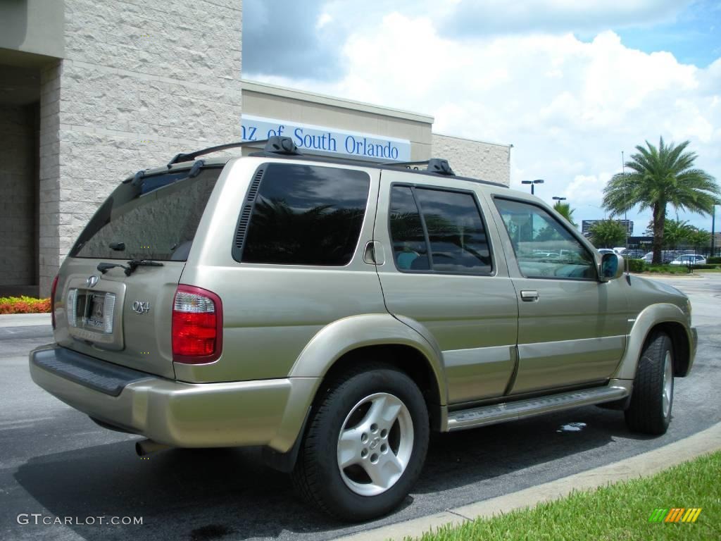 2002 QX4 4x4 - Golden Sand Metallic / Stone Beige photo #6
