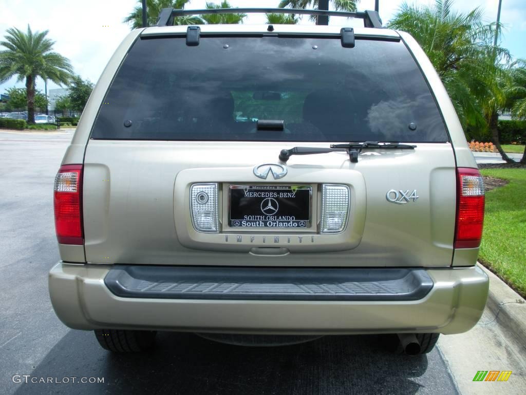 2002 QX4 4x4 - Golden Sand Metallic / Stone Beige photo #7