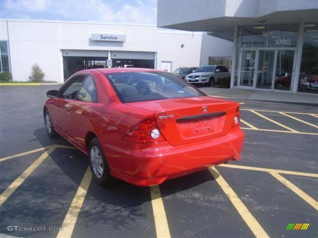 2004 Civic Value Package Coupe - Rally Red / Black photo #2