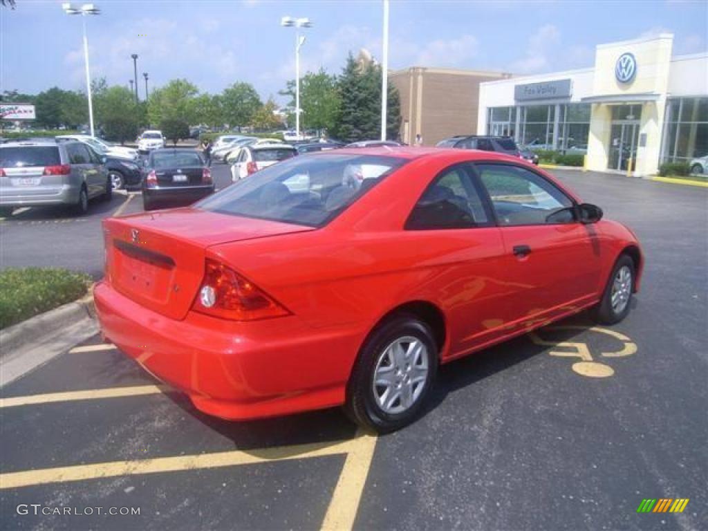 2004 Civic Value Package Coupe - Rally Red / Black photo #4