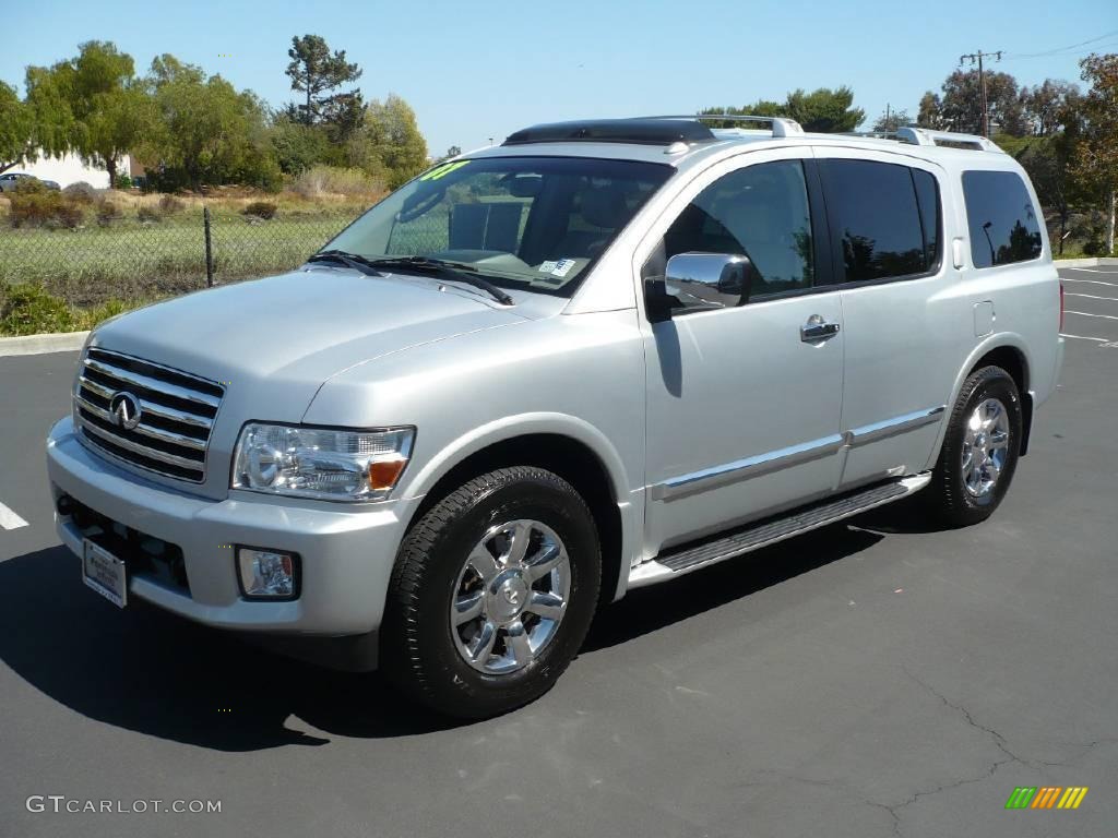 2007 QX 56 4WD - Silver Indulgence / Willow Beige photo #3
