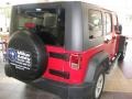 2008 Flame Red Jeep Wrangler Unlimited X  photo #17