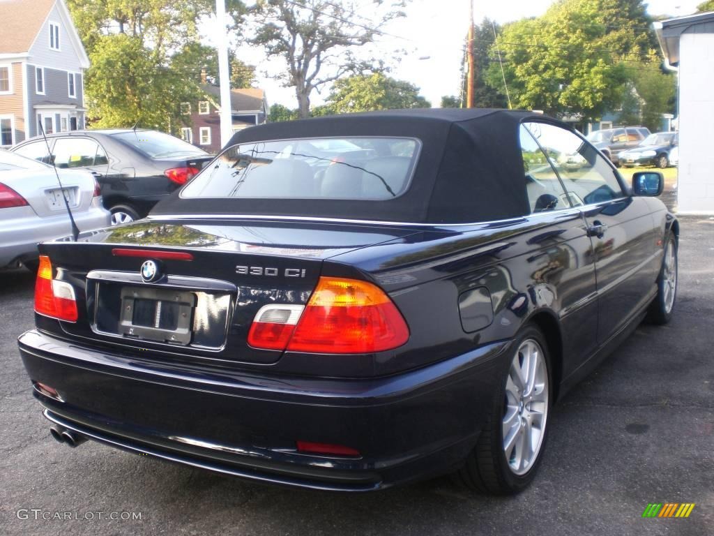 2001 3 Series 330i Convertible - Orient Blue Metallic / Black photo #3