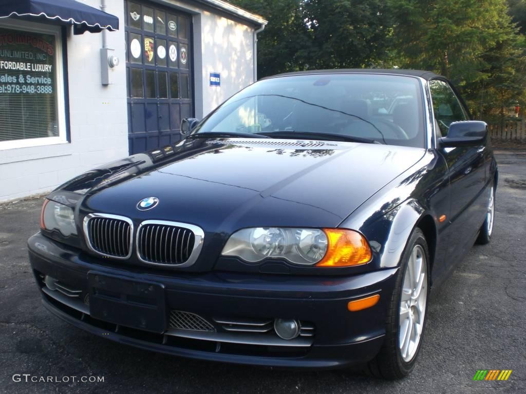 2001 3 Series 330i Convertible - Orient Blue Metallic / Black photo #9