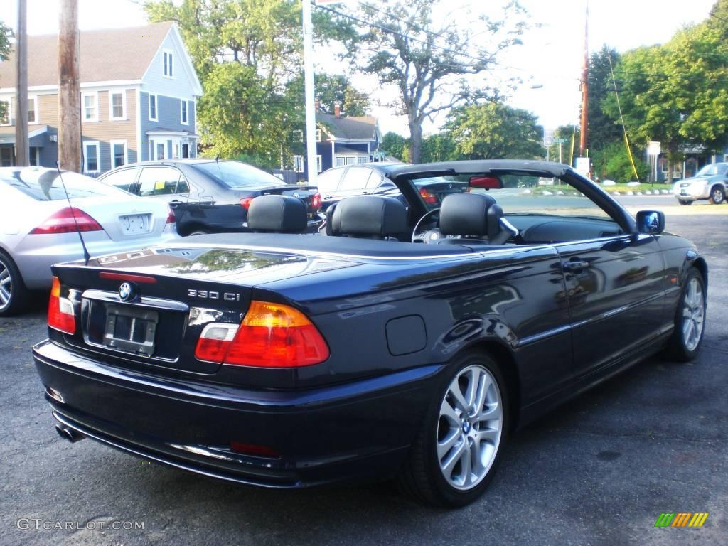 2001 3 Series 330i Convertible - Orient Blue Metallic / Black photo #34