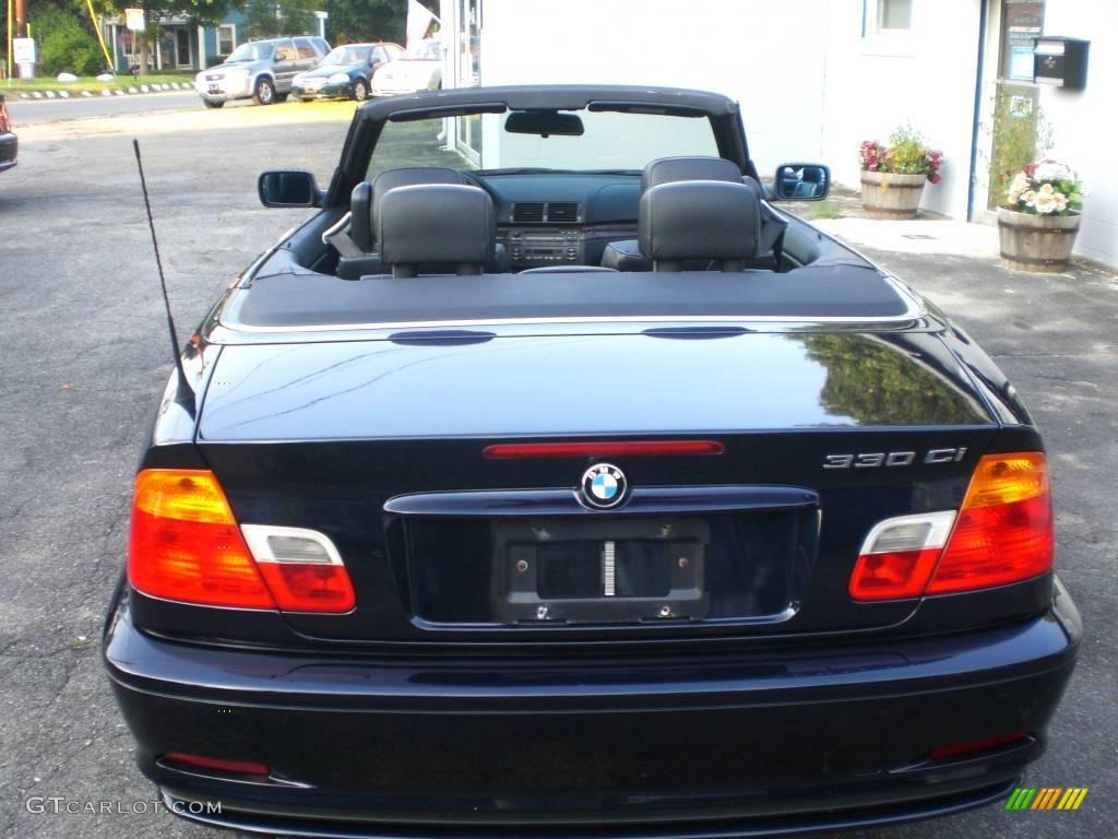 2001 3 Series 330i Convertible - Orient Blue Metallic / Black photo #35