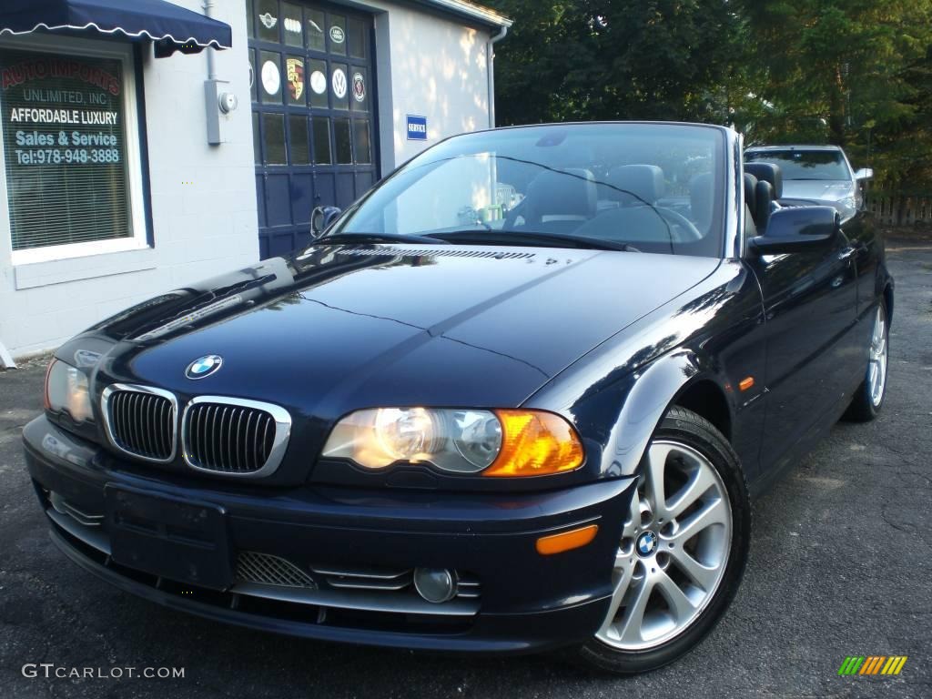 2001 3 Series 330i Convertible - Orient Blue Metallic / Black photo #56