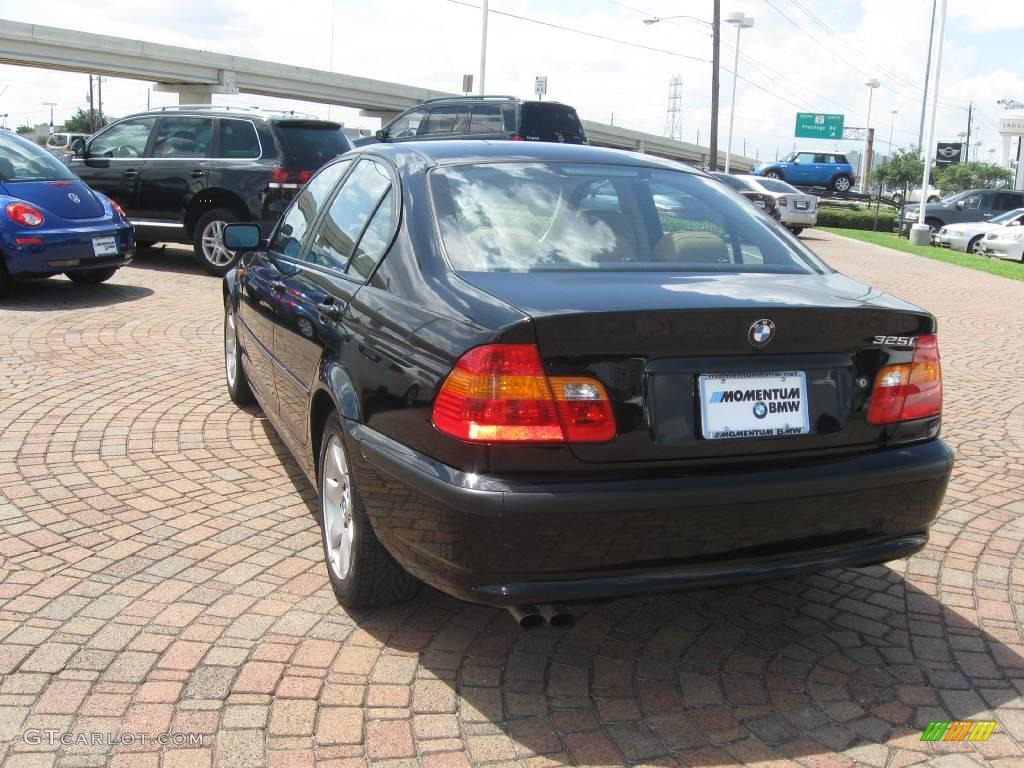 2003 3 Series 325i Sedan - Jet Black / Beige photo #8