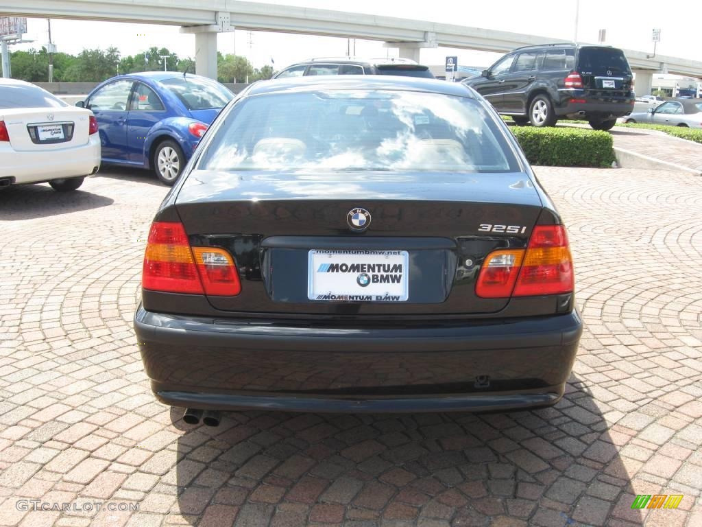 2003 3 Series 325i Sedan - Jet Black / Beige photo #9