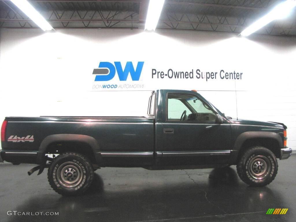 1998 C/K 3500 K3500 Cheyenne Regular Cab 4x4 - Meadow Green Metallic / Neutral photo #6