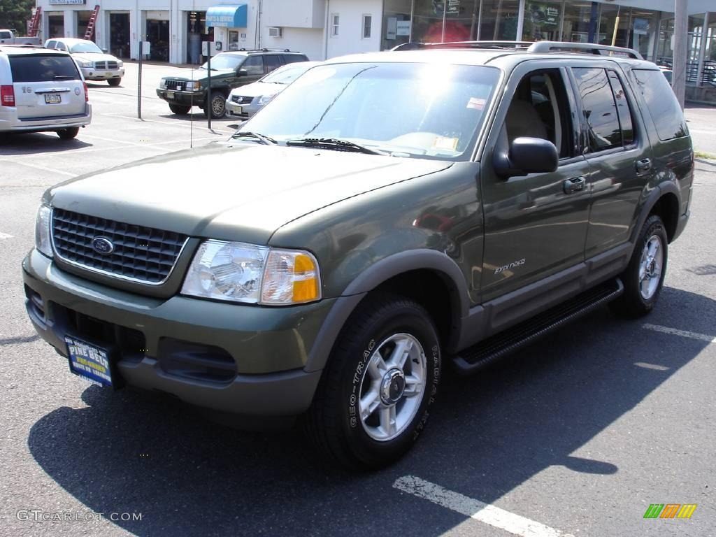 2002 Explorer XLT 4x4 - Estate Green Metallic / Medium Parchment photo #1