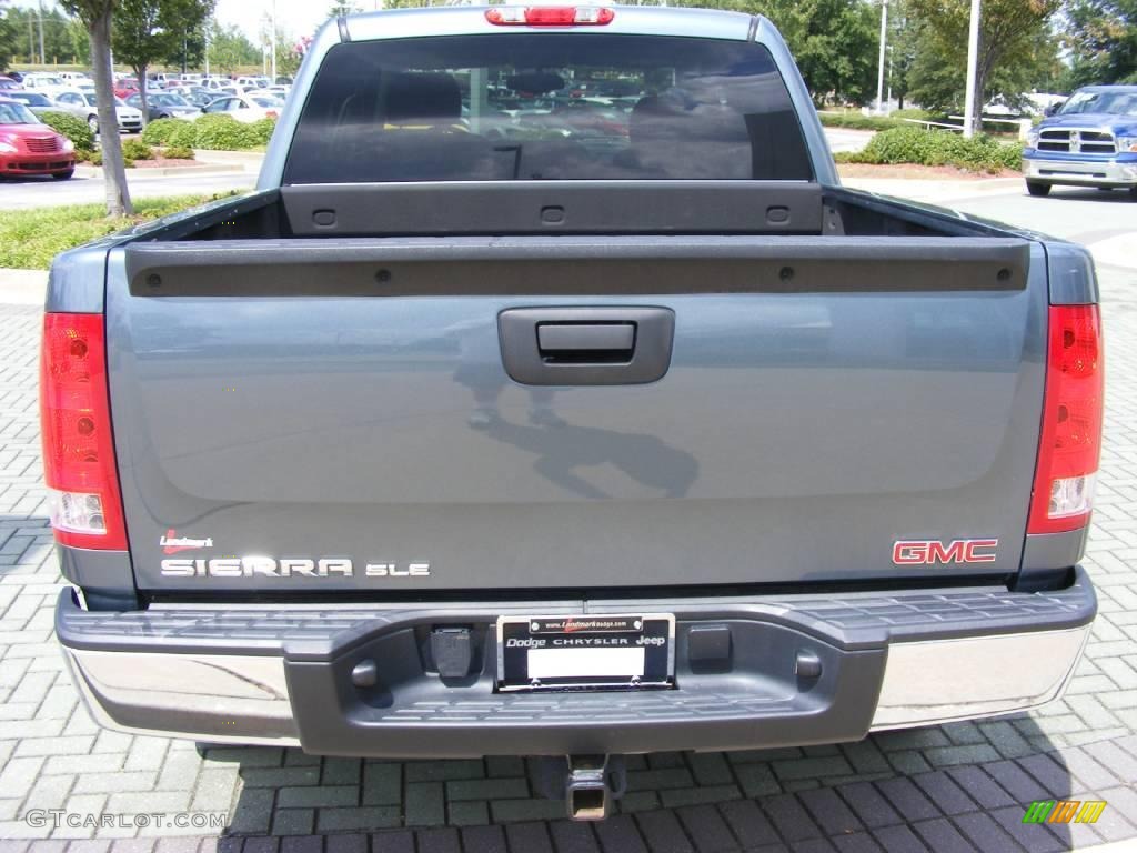 2008 Sierra 1500 SLE Crew Cab 4x4 - Stealth Gray Metallic / Dark Titanium photo #4