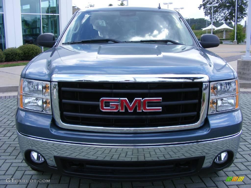 2008 Sierra 1500 SLE Crew Cab 4x4 - Stealth Gray Metallic / Dark Titanium photo #8