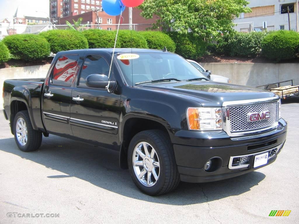 2008 Sierra 1500 Denali Crew Cab AWD - Onyx Black / Ebony photo #10