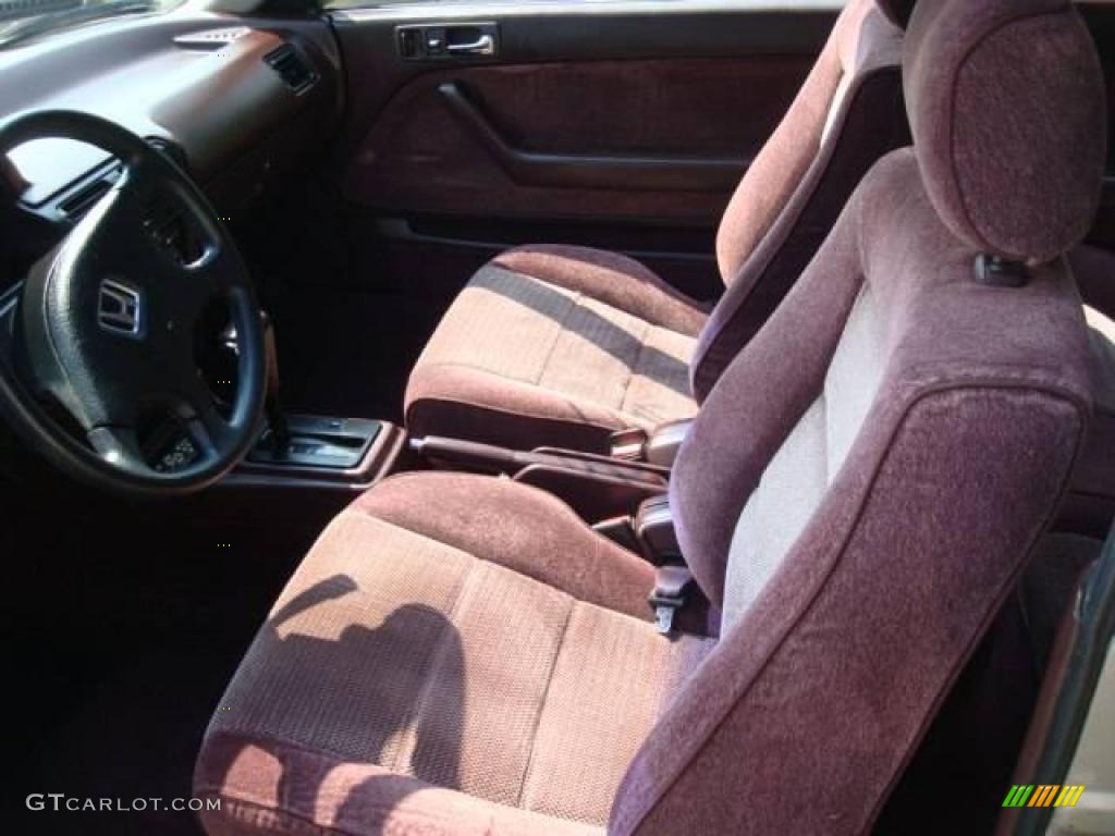 1991 Accord EX Coupe - Pewter Gray Metallic / Burgundy photo #4