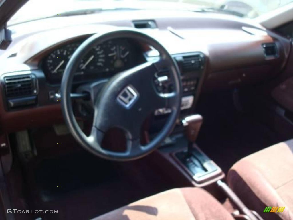 1991 Accord EX Coupe - Pewter Gray Metallic / Burgundy photo #6