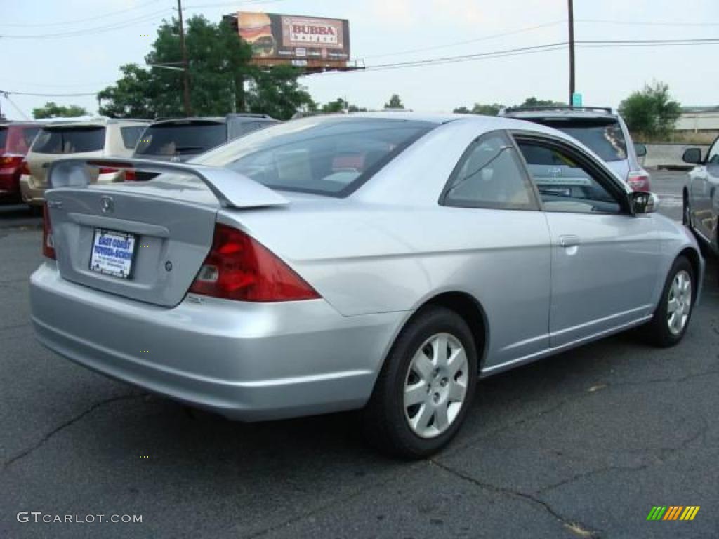 2001 Civic EX Coupe - Satin Silver Metallic / Black photo #3