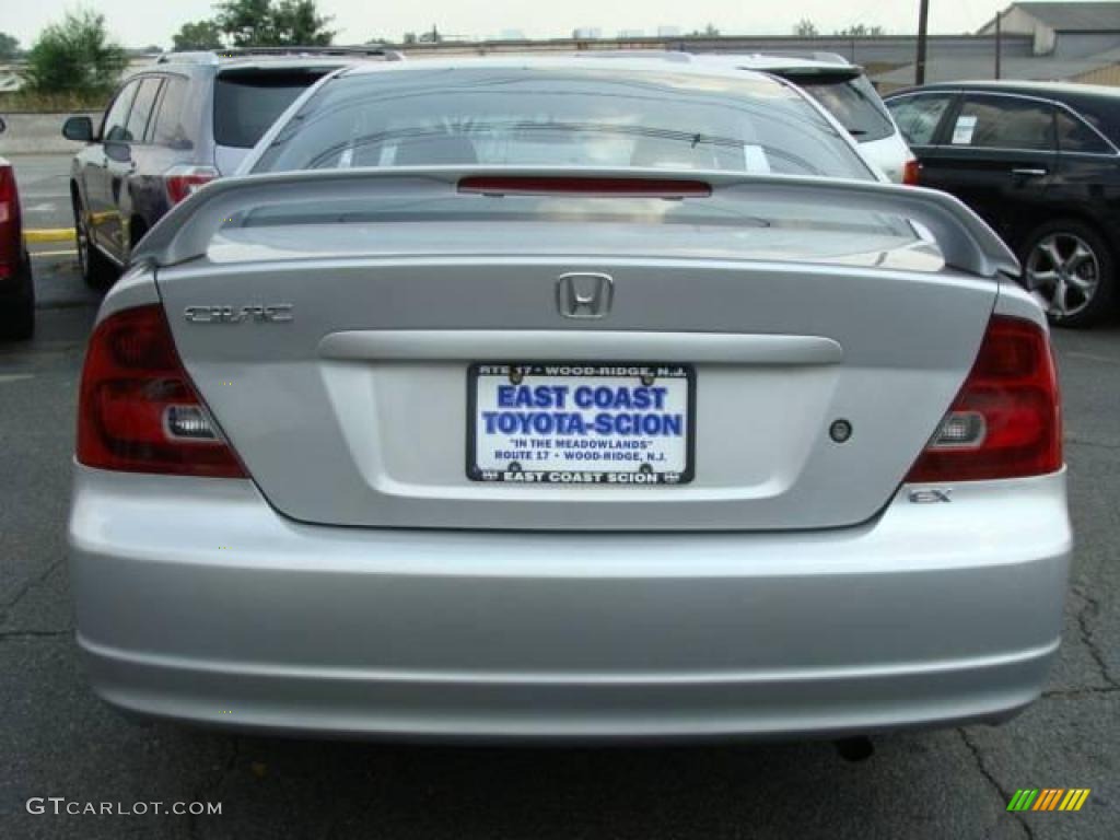 2001 Civic EX Coupe - Satin Silver Metallic / Black photo #4