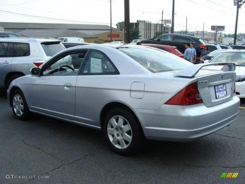 2001 Civic EX Coupe - Satin Silver Metallic / Black photo #5