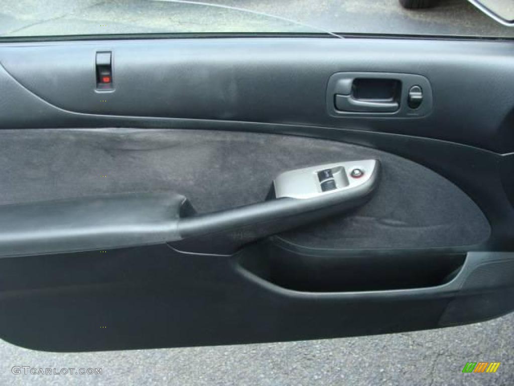 2001 Civic EX Coupe - Satin Silver Metallic / Black photo #6
