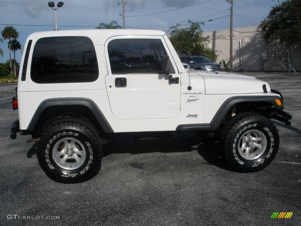 2000 Wrangler Sport 4x4 - Stone White / Agate photo #6
