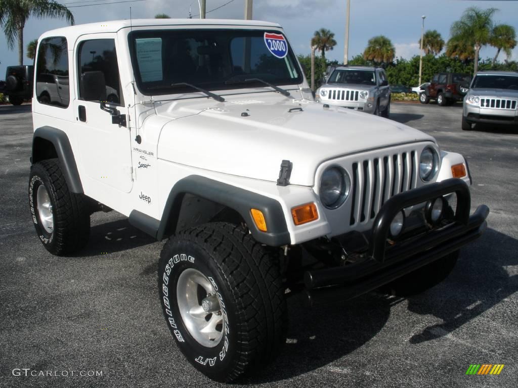 2000 Wrangler Sport 4x4 - Stone White / Agate photo #7