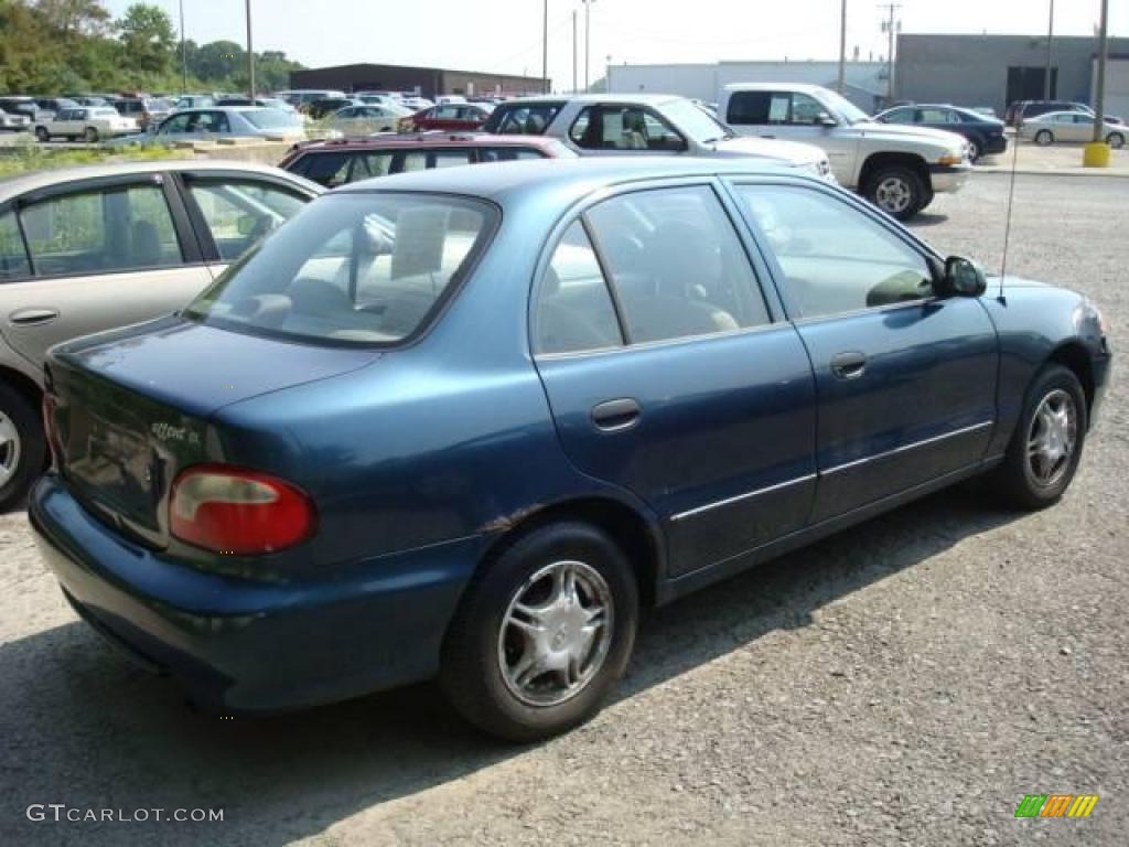 1999 Accent GL Sedan - Cape Blue / Beige photo #2