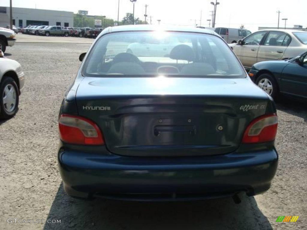1999 Accent GL Sedan - Cape Blue / Beige photo #3