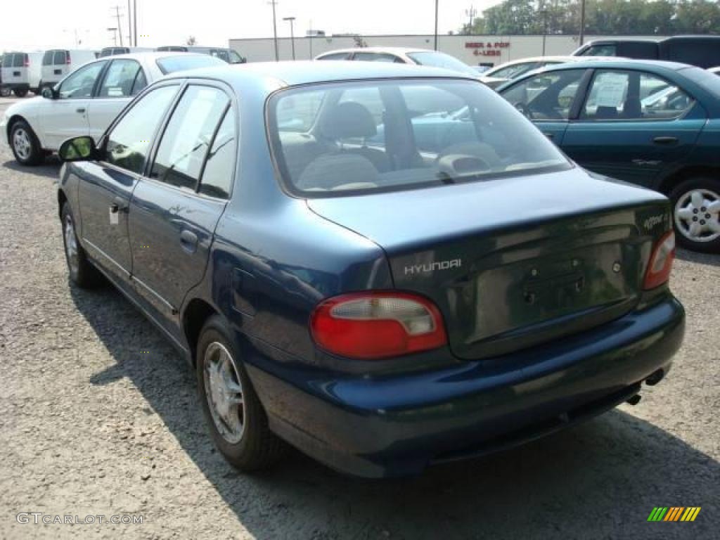 1999 Accent GL Sedan - Cape Blue / Beige photo #4